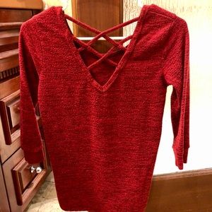 Soft criss cross back shirt